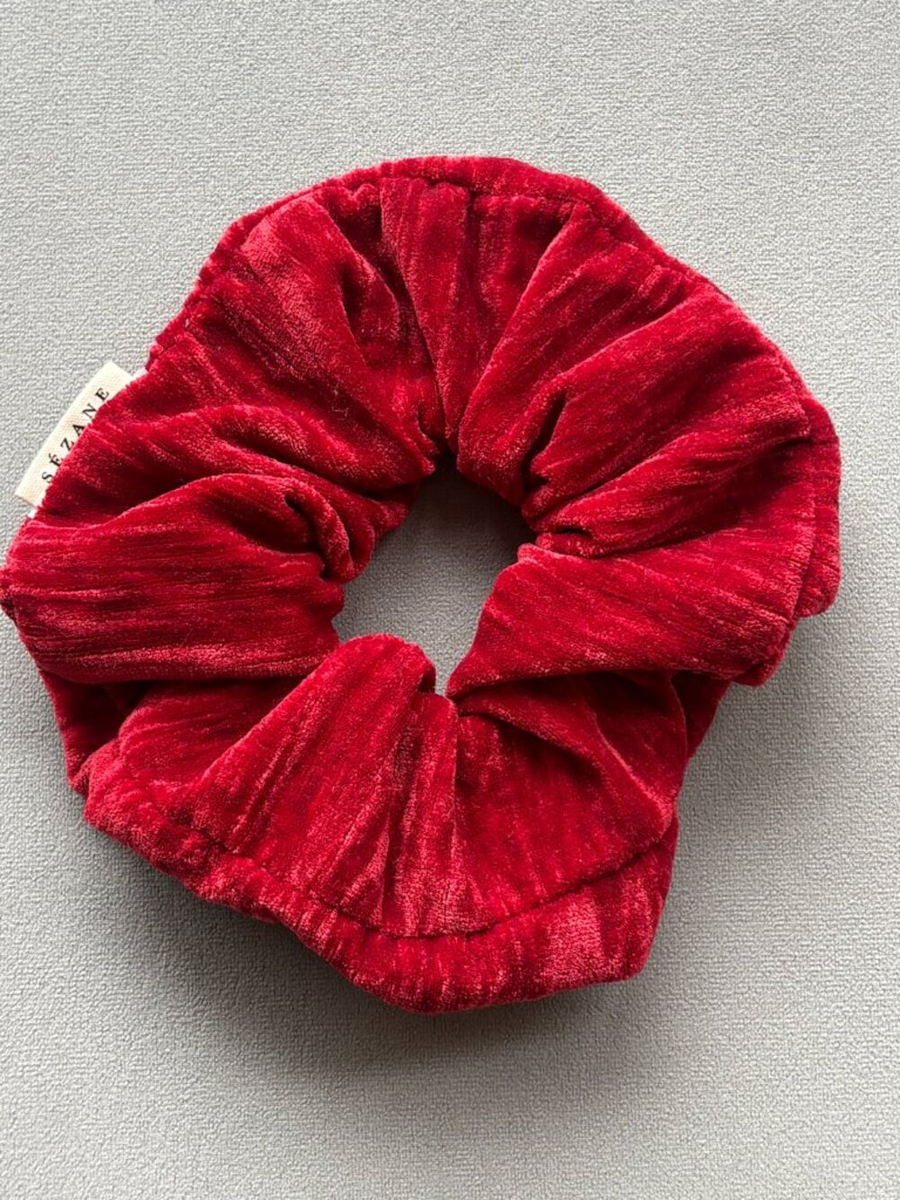 Sezane Red Velvet Scrunchie - Free with purchase of bundle
